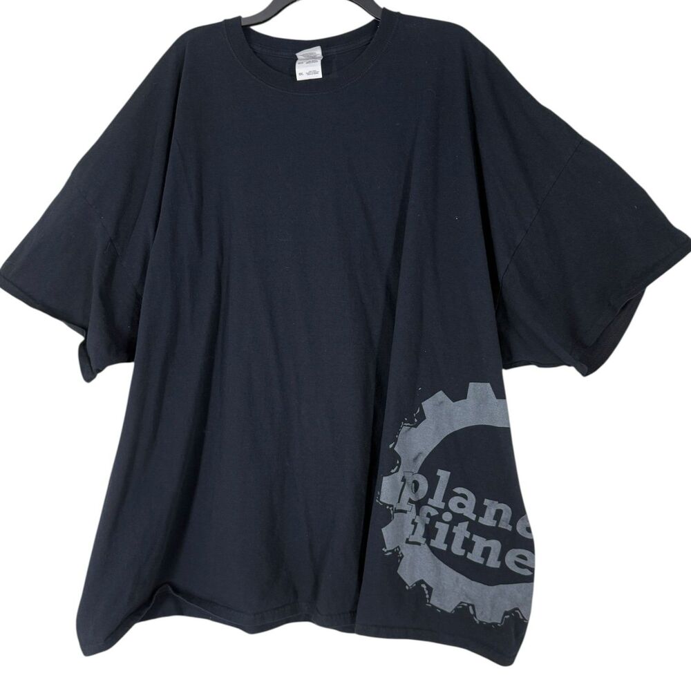 Fruit of the Loom Heavy Cotton Planet Fitness Black Graphic Tee 6XL Oversized